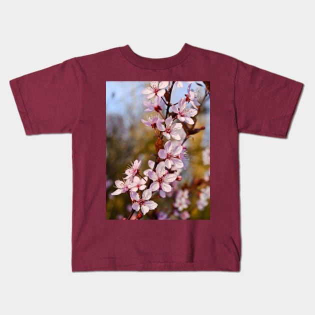 Almond Blossoms in Spring Kids T-Shirt by BonniePhantasm